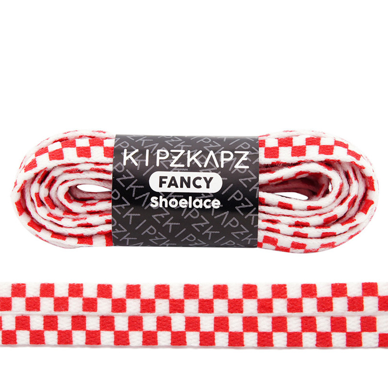 Jual Aksesoris Sneakers Kipzkapz Flat Checker Xs34 8Mm White Red Original Xs34 - Flat Checker 8Mm - v3.ncrsport.com